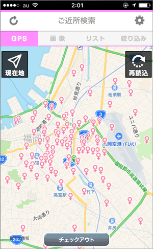 GPSのマップ