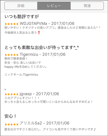 口コミ内容