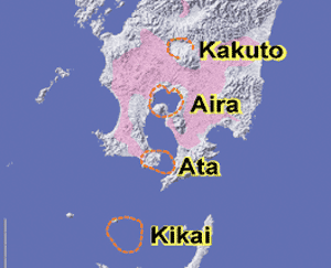 鹿児島カルデラ分布図