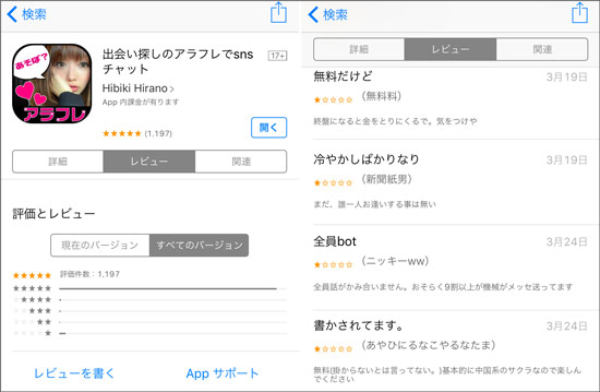 アラフレ口コミ評価