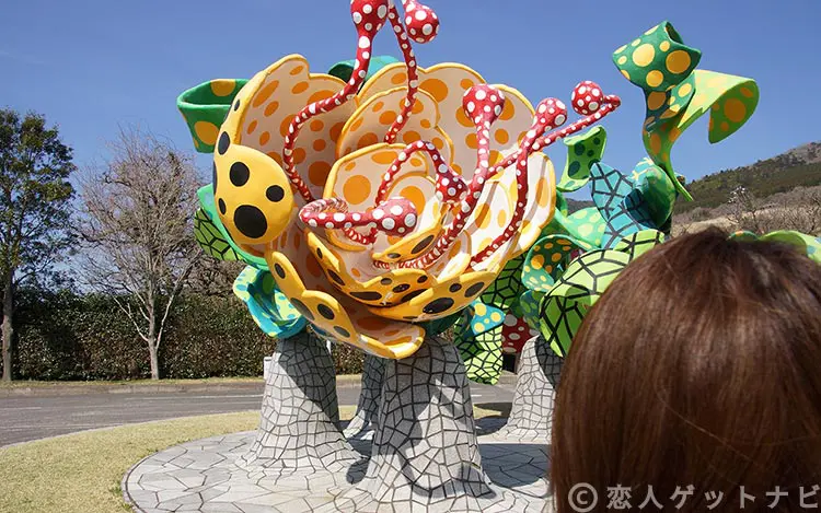 カラフルな謎の花アート